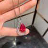 New European and American 2026 fashion Hongbao pendant necklace stud earrings women's drop-shaped suit