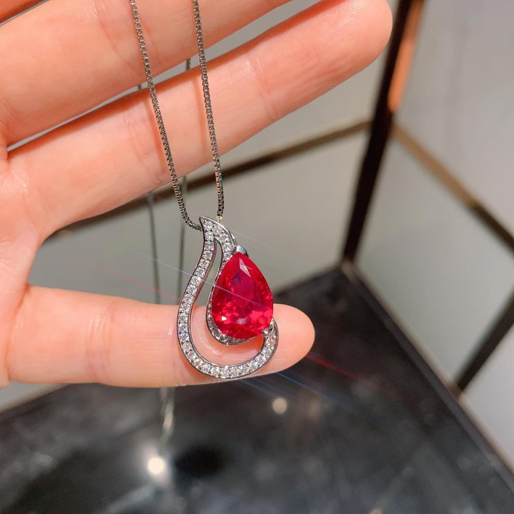 New European and American 2026 fashion Hongbao pendant necklace stud earrings women's drop-shaped suit