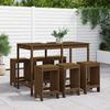 Vidaxl 7-Cz. Garten-Bartisch-Möbelset, Honigbraun, Kiefer