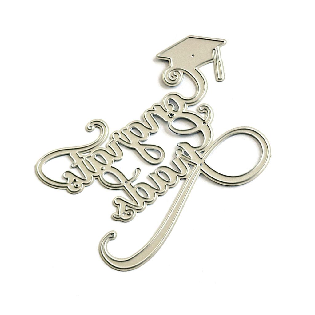 Congrats Grads Die Cut For Scrapbooking Card Making Photo Album Decorative Embossing Paper Die Carbon Steel Cutting Die
