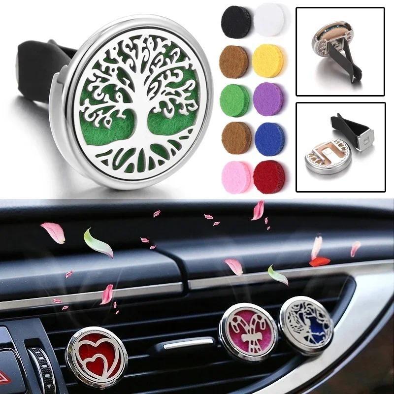 Decorative Car Vent Clip Oil Diffuser Stainless Steel Aromatherapy Accessory