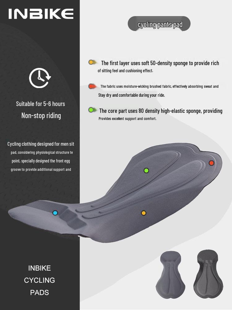 INBIKE Men's Cycling Bib Shorts, Breathable & Sweat-Wicking, for Spring/Summer Road Biking