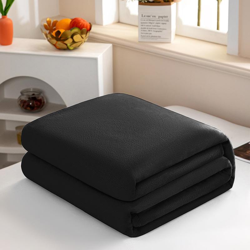 Solid-Color Flannel Blankets, Sofa Throws, Coral Fleece, Warm Bed Sheets, Nap Blankets