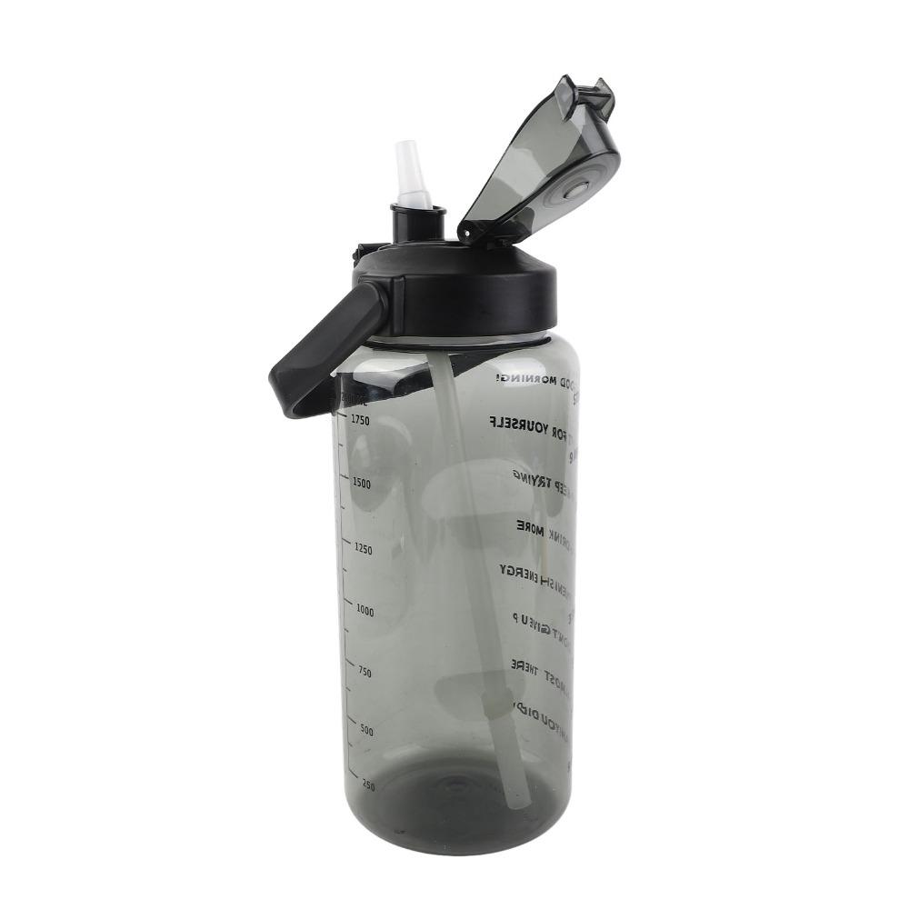 PC Sports Water Bottle 2L/67.63oz Leakproof Water Bottle Durable Water Bottle With Straw Outdoor
