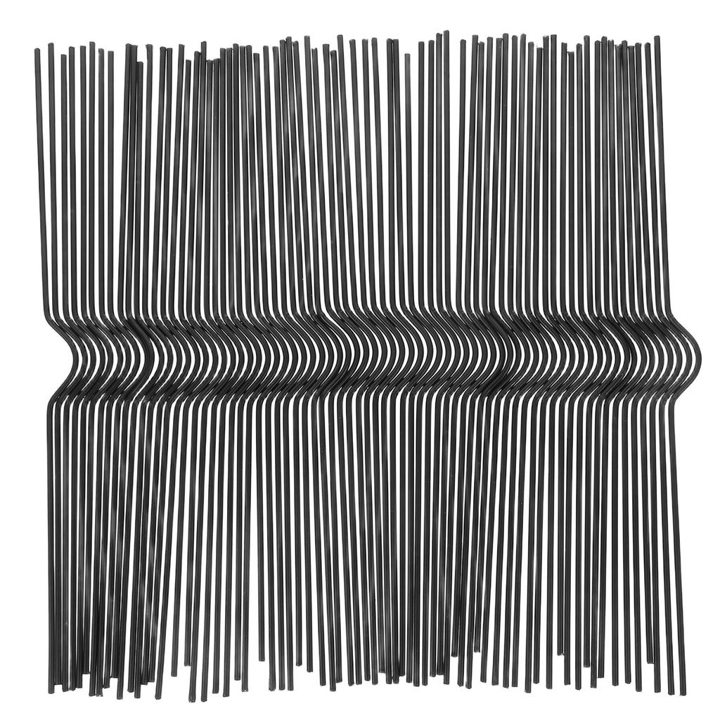 100 Adet Siyah Demir Takvim Askısı Fotoğraf Albümü Askıları Çift Spiral Ciltleme Kancası Duvar Poster Tel Takvim Ciltleyici Askı Kancaları