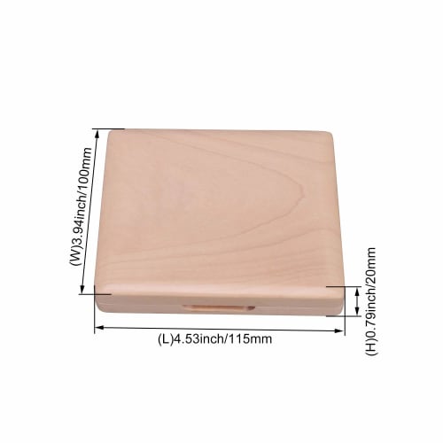 Yibuy Wooden Reed Case for Saxophones, Holds 5 Reeds, Moisture Resistant, Easy Access, Natural Color