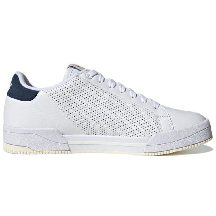Adidas Originals Court Tourino RF Leather Casual Slip-Resistant Durable Low-Top Skate Shoes Unisex Sneakers White Blue GX4346
