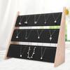 3-Layer Solid Wood Necklace Display Stand, Freestanding Jewelry Display, Organizer for
