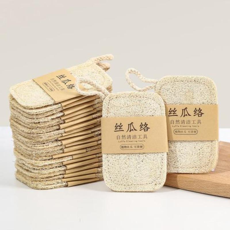 Loofah Dish Scrubber Convenient Dish Pot Washing Cloth Quick Drying Loofah Cleaning Pad for Home Kitchen