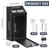 Money Cash Drop Box with Lock, Metal Donation and Suggestion Box Wall Mounted Garden Mailbox for Farm or Office,Home,Outdoor