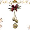 Christmas Bell Decorations With Bow Rustic Metal Tree Hanger Decor Garland Crafts Bells Decoration For Front Door Home Wall