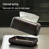 Elegant Chinese Wood Grain Tissue Box - High-End Feel Desktop Dispenser for Living Room Wet Wipes and Paper Storage.