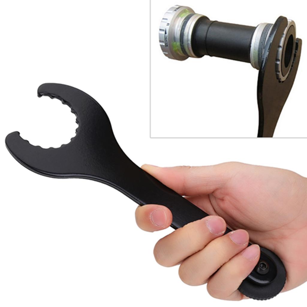 Bike Wrench Black Carbon Steel Bottom Bracket Repair Tool for Hollowtech 2 Cyclists