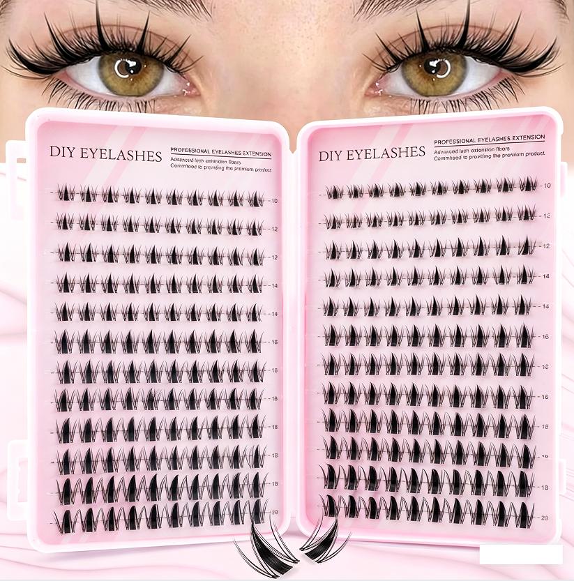 High-Quality Best-Selling Large Capacity 392 Pieces Autumn Maple Leaf Eyelashes Book 8-16mm Natural False Eyelash Set Mix чёрный