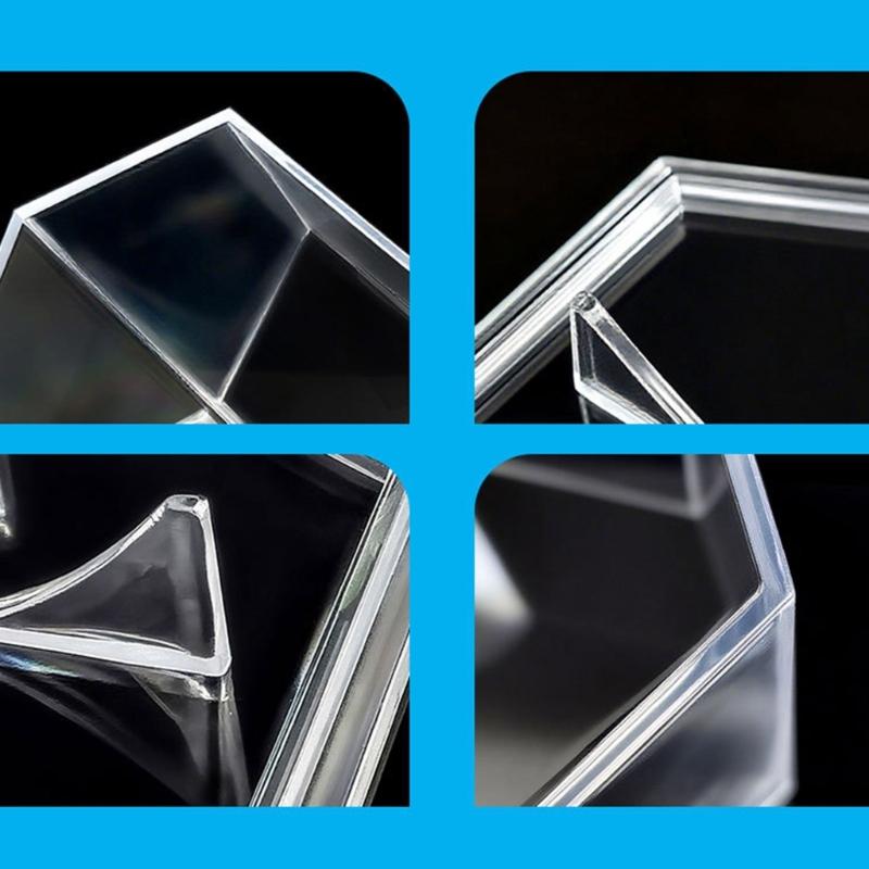 Acrylic Baseball Display Case Clear Baseball Holder Display Box Hexagonal Display Holder Dustproof Baseball Case