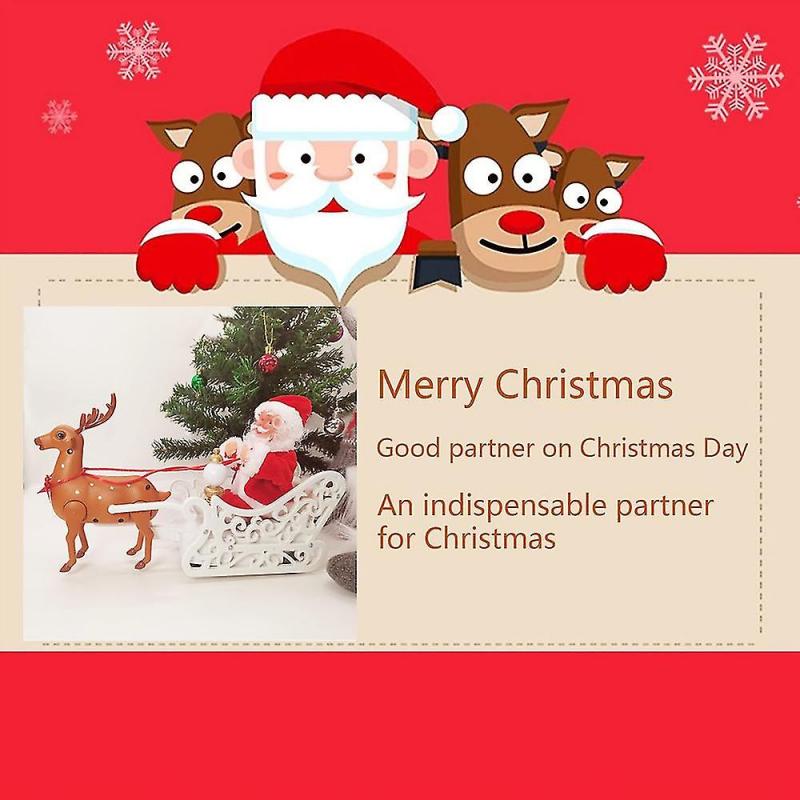 Christmas Toy Gifts Santa And Deer Electric Car Toy With Music