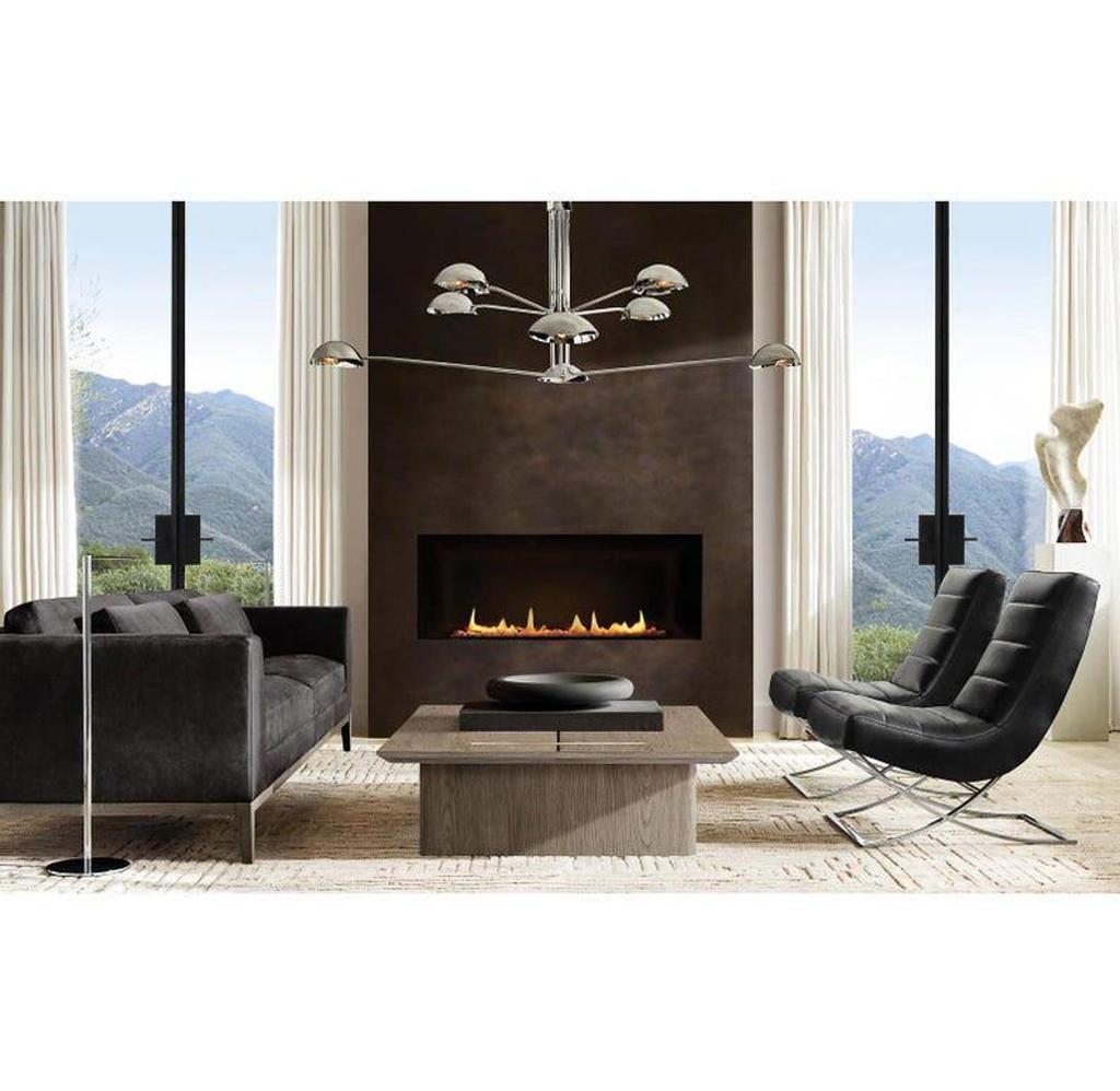 Lustre Sputnik Feito à Mão em Latão Preto e Antigo – Luminária Italiana Mid-Century