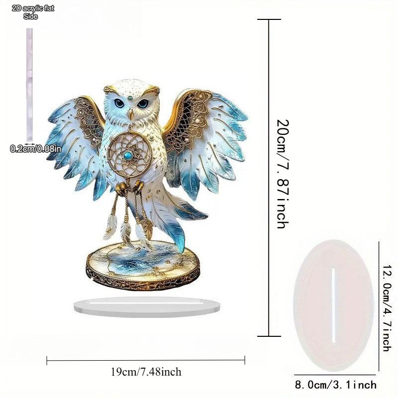 Owl Desktop Ornament, Bird Theme Home Decoration, for Indoor Table Bookshelf, Home Tabletop Decorations, Nurseries, Home Desk Living