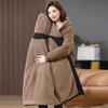 Mid-Length Women's Fleece-Lined Cotton Jacket: 2024 Retro Casual, Loose, Warm, and Thickened Winter Coat.