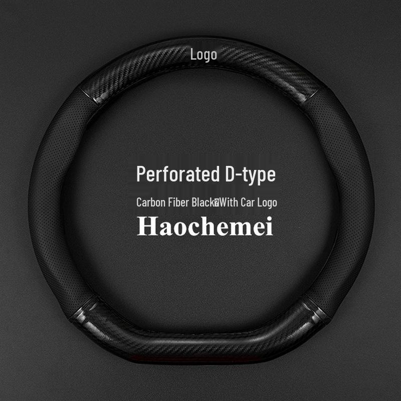 Kožený kryt volantu pro Volkswagen Polo (2004-2011) Uhlíkové vlákno