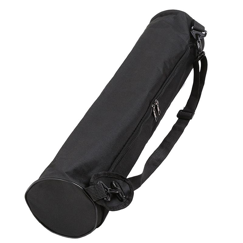 Thick Canvas Yoga Bag Full Zip Yoga Mat Carrier Bag Pocket Exercise Yoga Mat Carrier Holder Multi-Functional Storage Bag чёрный