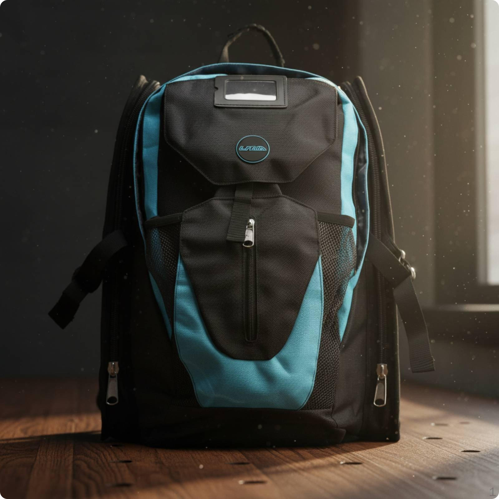 Eislaufrucksack Große Kapazität Inline Doppelschultergurte für Outdoor, Reisen Black Blue S