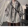 Sweat à capuche à carreaux patchwork pour homme: Veste Cardigan Épaisse Tendance Style Coréen Automne/Hiver, Tailles Plus Disponibles.