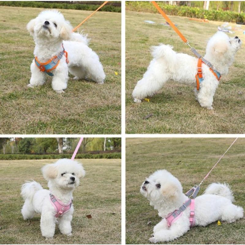 Dog Leash Vest, Small Dog Walking Leash, Cat Leash, Teddy Anti-break Reflective Chest Strap When Going Out