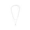 Luxenter Collier argent 925 avec zirconium brillant finition en rhodium - Lisvau