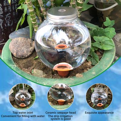 1/2/3Pcs Automatic Water Seepage Device Self-Watering Planter Insert with Round Ball Design Soil Moisture Regulator Transparent Plant Waterer