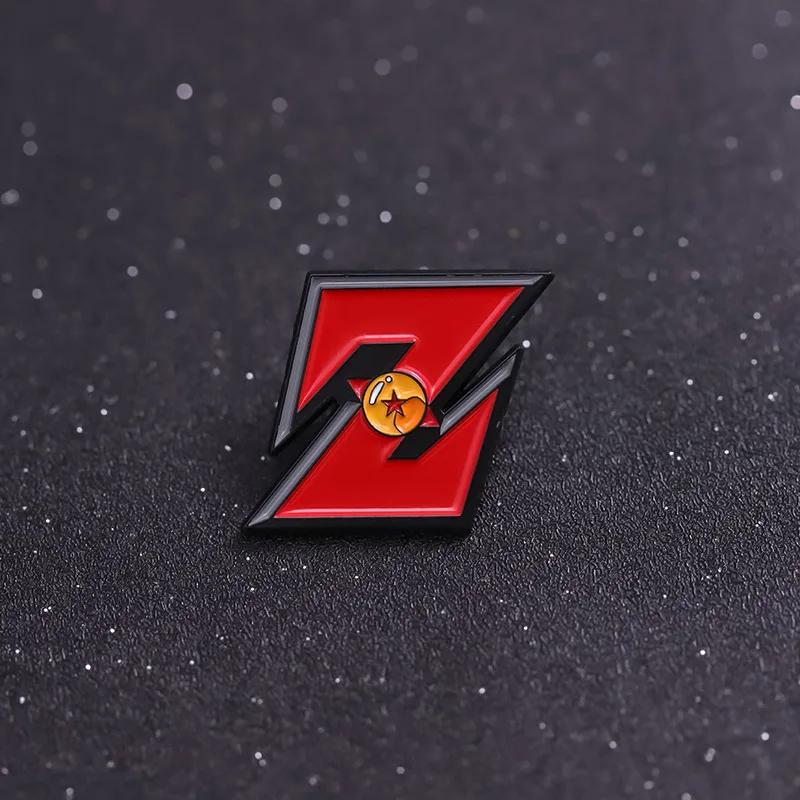 

Изысканная красная брошь-значок в форме буквы Z, аниме и киношная брошь-периферия, эксклюзивное ювелирное изделие с логотипом в подарок для светских мероприятий.