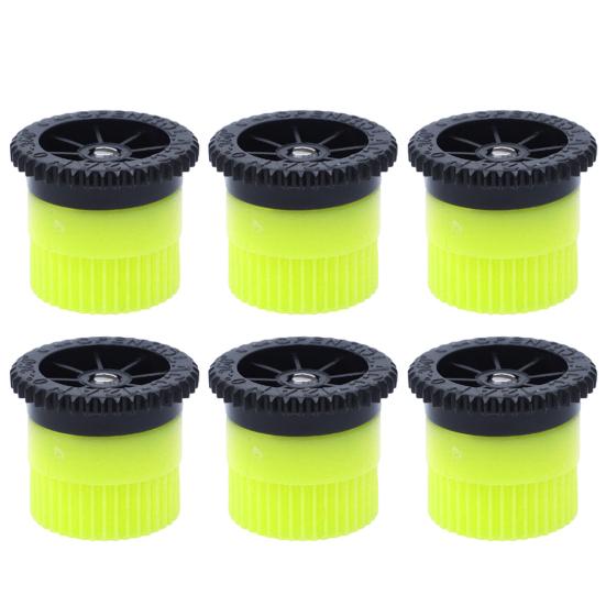 6 Pcs Variable Arc Nozzles Radius Sprinkler Heads Pop-up Sprinkler Replacement Nozzle Adjustable 0-360 Degrees Full Circle Pattern