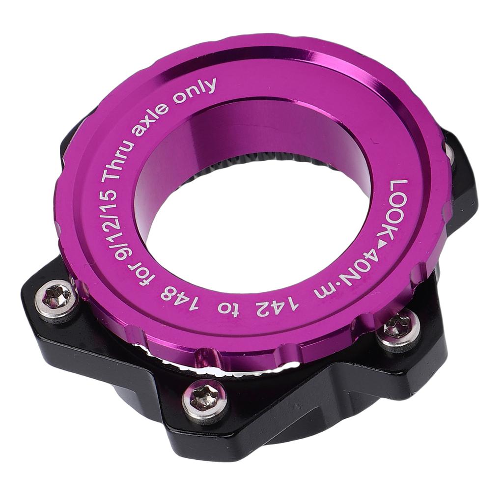 Bike Center Lock Adapter 142mm to 148x12mm Center Lock to 6 Bolt Adapter for 12mm Thru Hub Axles Purple