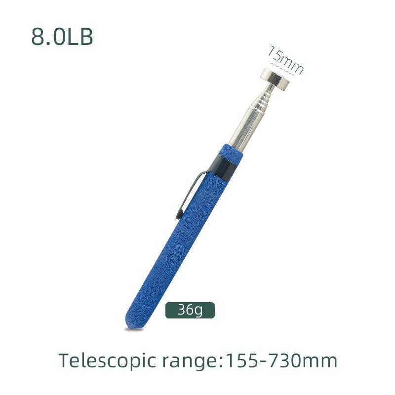 1.5 lb Telescopic Magnetic Pickup Tool with Light, Strong Magnet, Extendable Round & Square Mirror, Auto Repair Flashlight Head