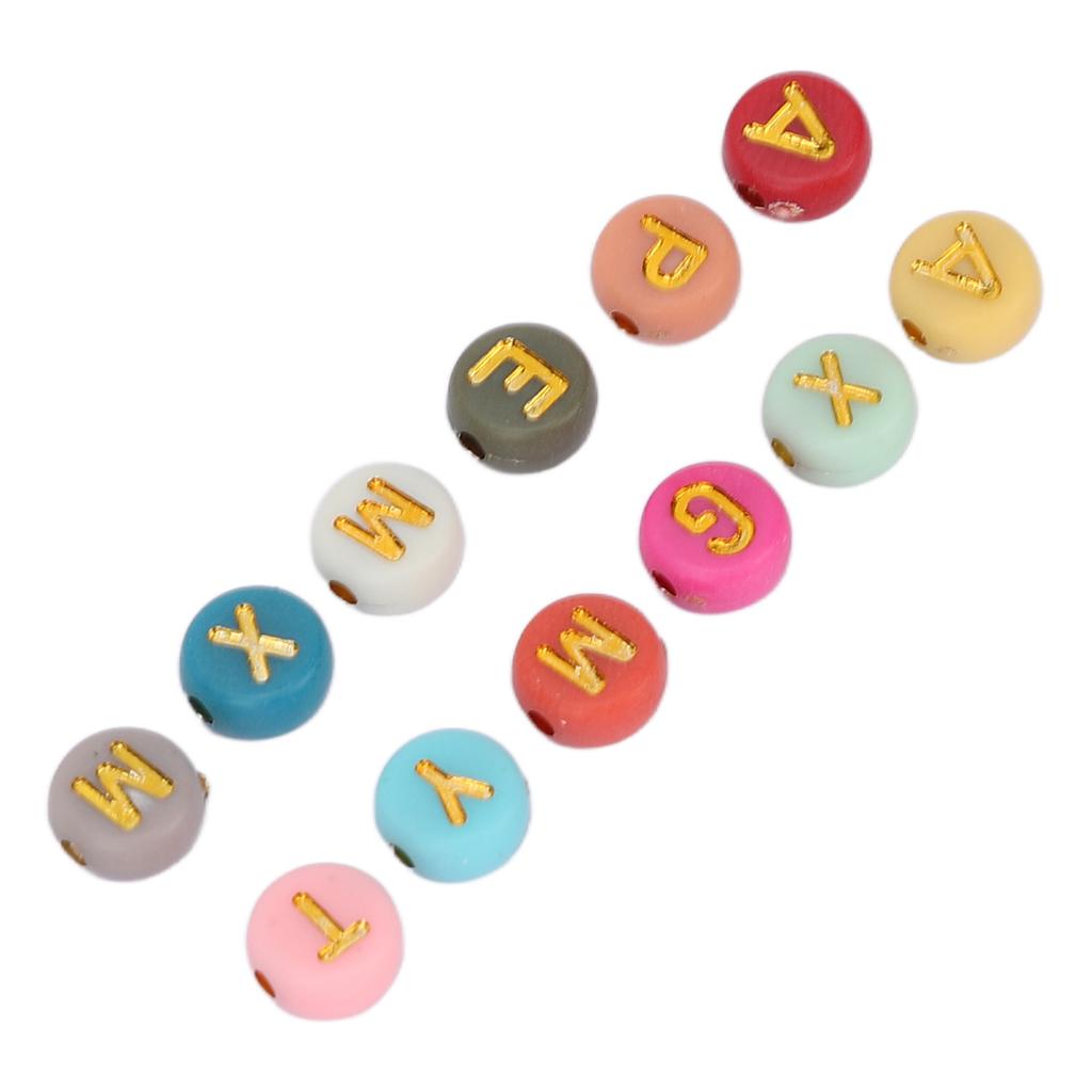 1200Pcs Acrylic Letter Beads Smoother Comfortable Edges Round Colored Beard Beads for DIY Bracelet