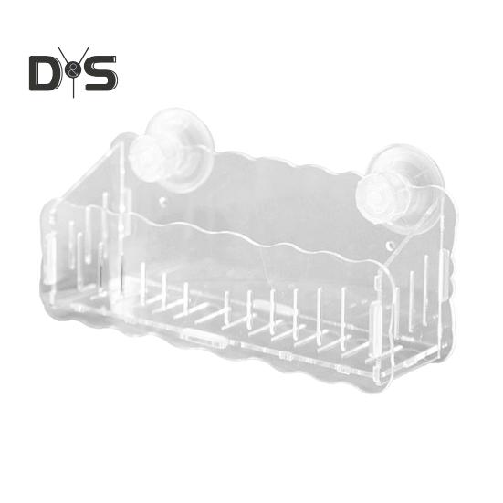 Aquarium Plant Holder Hanging Fish Tank Plant Pot with Suction Cups Clear Acrylic Aquatic Planter Cup Flower Rack