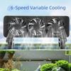 Wall Mounted Heat Dissipation Fan 1/2/3/4/5/6 Heads Fish Tank Cooler Aquarium Wall Fan  Summer