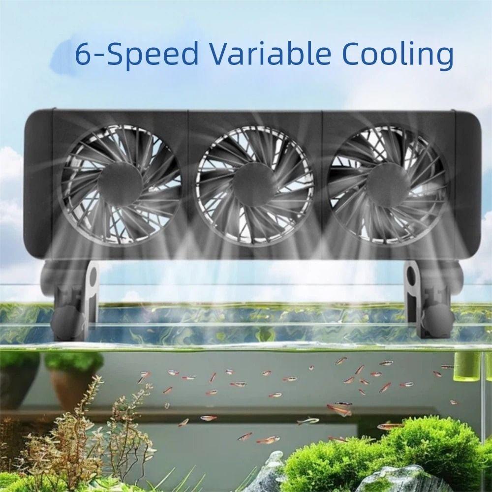 Wall Mounted Heat Dissipation Fan 1/2/3/4/5/6 Heads Fish Tank Cooler Aquarium Wall Fan  Summer