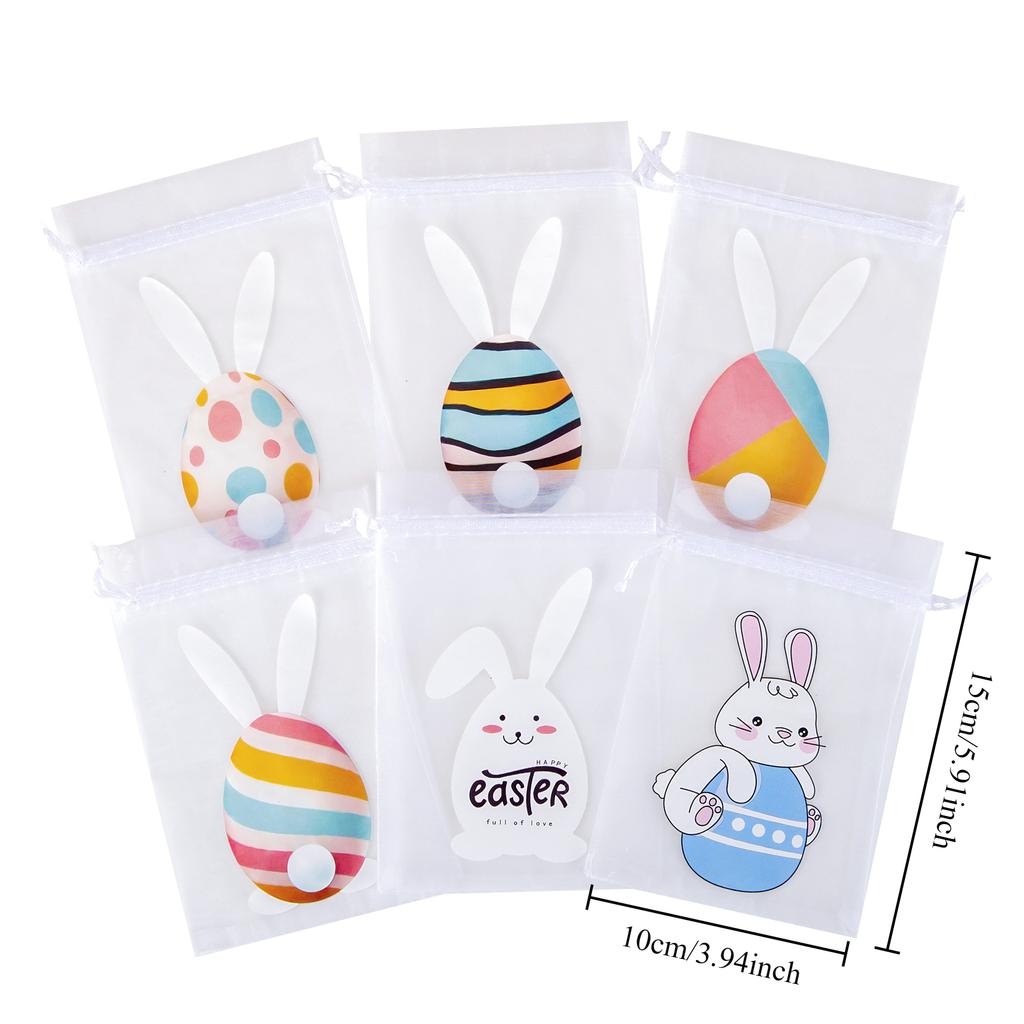 20pcs Easter Gift Bag, Drawstring Pocket, Candy and Easter Egg Gift Packaging Storage Bag.gift Box Packaging