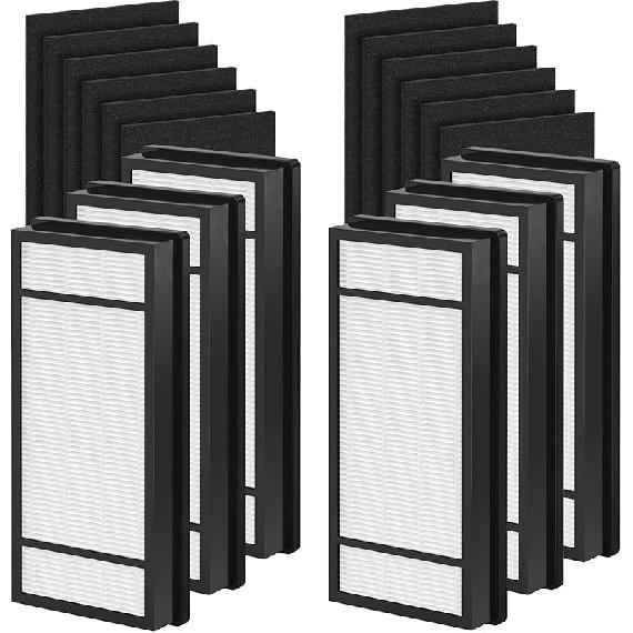 4 Packs HRF-H1 HRF-H2 True HEPA Replacement Filter H Compatible with Honey-Well HPA050 HPA150 HPA060 HPA160 HHT055 HHT155 Air Cleaner Purifier with 8