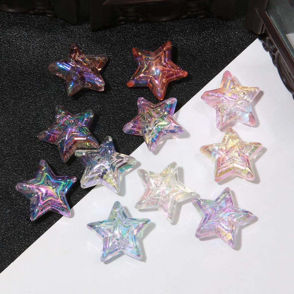 Acrylic Iridescent Star Beads DIY Kit for Hairpins, Bracelets, and Necklaces
