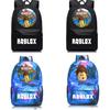 Roblox-Muster-Schulrucksack für Kinder mit Sternenhintergrund und großem Fassungsvermögen