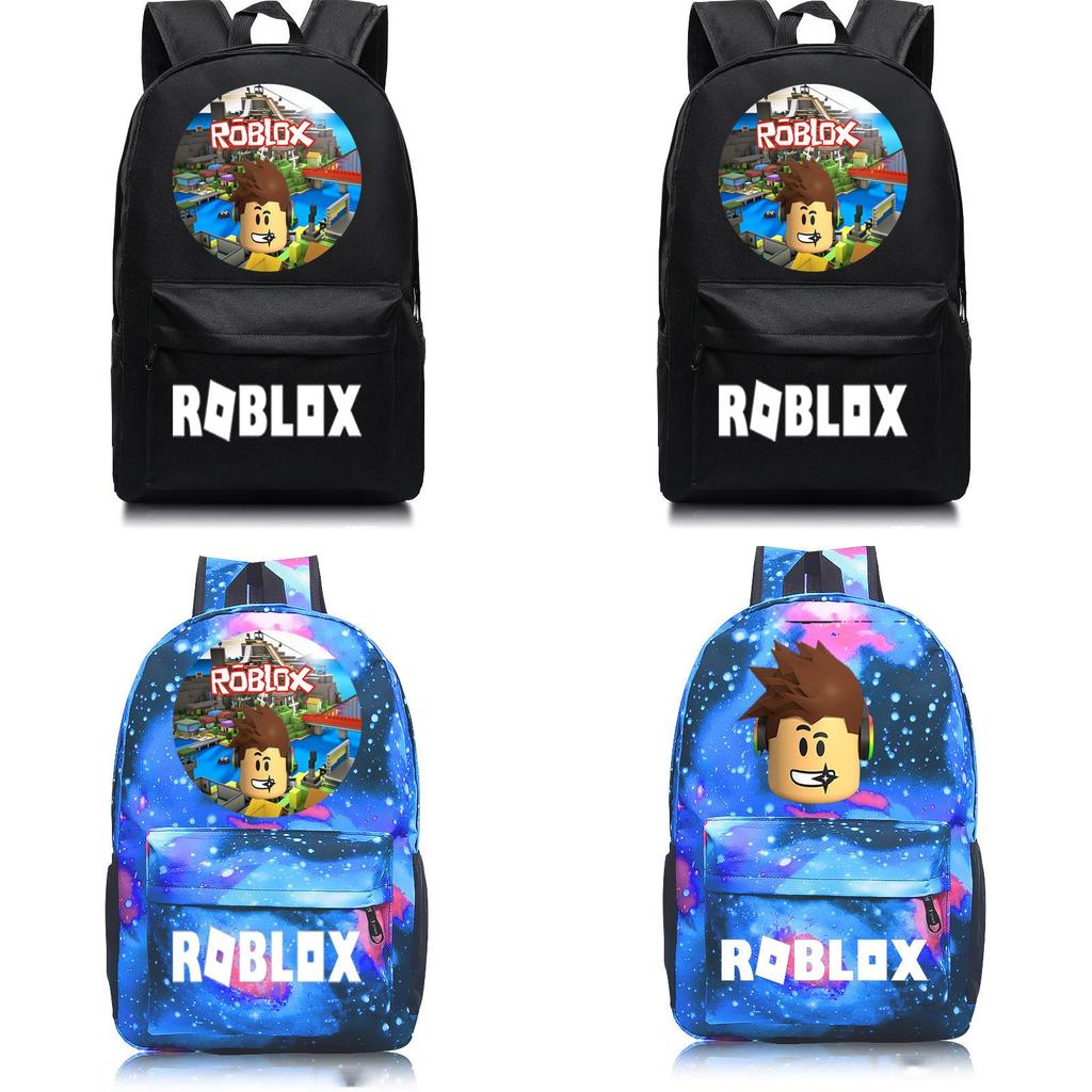 Roblox Pattern Kids Schoolbag Backpack With Starry Background And Large Capacity