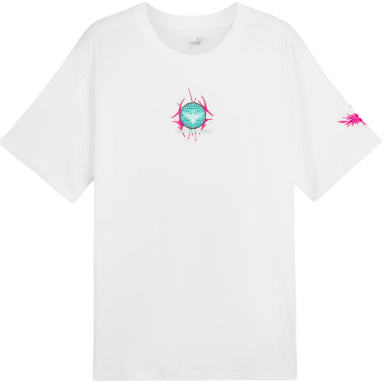 

Puma Футболка Melo Miami Модная Удобная Мягкая Футболка с Коротким Рукавом Мужские Топы Белая 62779401 XS