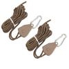 2 Pcs   Camping Tent   Wind Cord Outdoor Tent Rope with Pulley Canopy Quick Setup Camping Rope