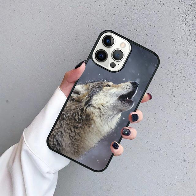Animal Wolf Roar Phone Case Cover For iPhone 17 Air 15 16 14 13 12 Pro Max 11 Pro Max Plus Coque Shell