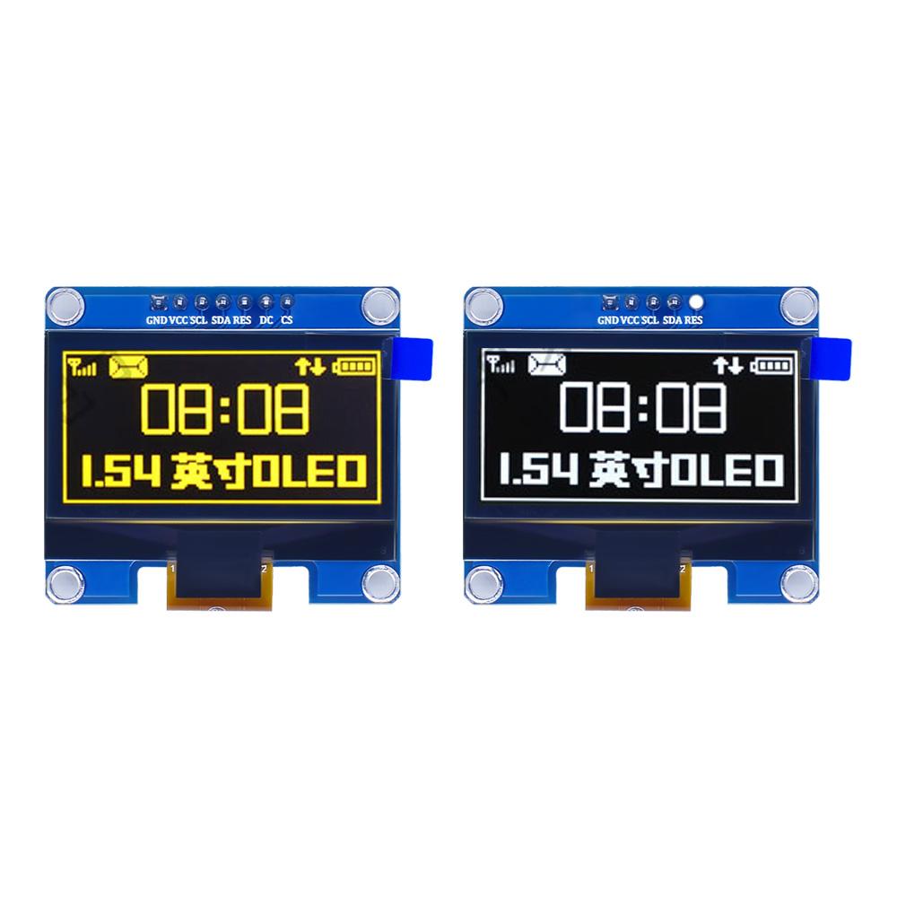 1.54 inch OLED Module 1.54" 12864 Screen LCD LED Display Module 128*64 SSD1309 SPI/IIC I2C Interface for Arduino 4Pin 7Pin