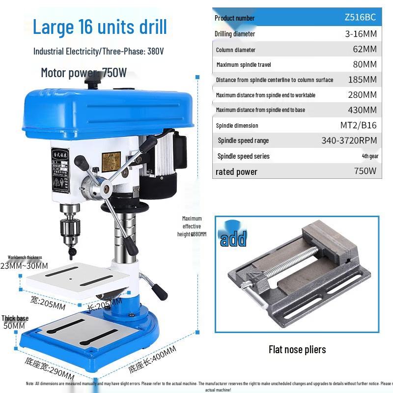 Jia Shuer Multifunctional Bench Drill & Milling Machine CN Plug (adapter Included)