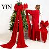 Birthday Stage Decoration Large Burgundy Velvet Bow, Giant Hanging Wall Decor for Holiday Party Ornament Wedding Backdrop, Christmas Tree Topper,