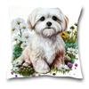 1pc Double-Sided Cute Puppy Pillowcase, Country Style Polyester Decorative Pillow Cover, Machine Washable, Zipper Closure, Fabric Material, Suitable F